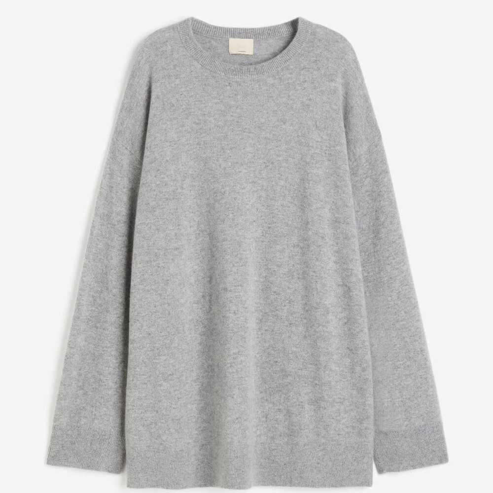 100% Cashmere Grey Sweater